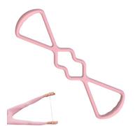 Figure 8 Bande de résistance, Arm Exercise Bands Home Workouts, Non-Slip Yoga Pilates Pulling Rope Equipment for Women - Ideal for Wife, Mother, Girlfriend, Living Room, Dorm Use, 38 x 1,2 x 8 cm Pink