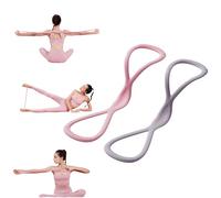 Figure 8 Resistance Band, Figure 8 Exercise Bands for Women Men, Fullbody Yoga Pulling Rope with Handles for Working Out, Arm, Chest Expander, Back Training Elastic Ropes (25lbs+35lbs)