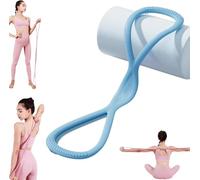 Figure 8 Resistance Bands Set - Silicone 25 LB Resistance Rubber Band with Handles, Eco-Friendly Body Sculpting & Yoga Band for Arms, Back & Shoulder Training (Pink, Blue & Grey)