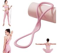 Figure 8 Resistance Bands Set - Silicone 25 LB Resistance Rubber Band with Handles, Eco-Friendly Body Sculpting & Yoga Band for Arms, Back & Shoulder Training (Pink, Blue & Grey)