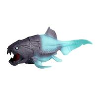 Figure animale de Dunkleosteus en caoutchouc flexible, modèle d'action réaliste pour le soulagement du stress et les fins éducatives, idéal pour les projets scientifiques, les jouets d'apprentissage