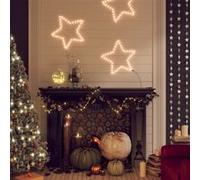 Figure d étoile de Noël avec 48 LED blanc chaud 56 cm