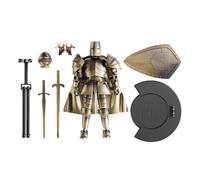 Figure d'action médiévale Knight, figures d'action médiévale - Modèle de robot de la figure d'action du chevalier médiéval,Figurine mobile de statues flexibles avec une tête de rotation à 360 degrés p