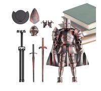 Figure d'action médiévale Knight | Modèle de corps complet du chevalier médiéval à plusieurs articulations | Figures d'action médiévale | Figurine mobile de statues flexibles avec une tête de rotation