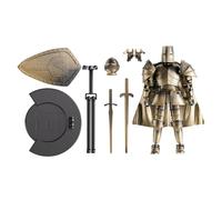 Figure d'action médiévale Knight | Modèle de corps complet du chevalier médiéval à plusieurs articulations | Figures d'action médiévale | Figurine mobile de statues flexibles avec une tête de rotation