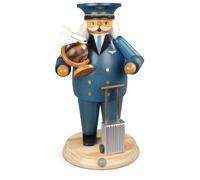 Figure de Brûleur D'Encens Fumeur Grand Commandant Bord ( Bxh ): 14x25cm Neuf