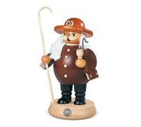 Figurine de fumeur berger, hauteur 19 cm, Erzgebirge originale d.. MU 16100 neuf