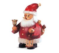 Figure de Brûleur D'Encens Fumeur Petit Noël Père Avec Cloche ( Bxh ): 12x14cm