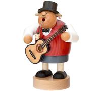 Figure de Brûleur D'Encens Musicien Avec Guitare Bxhxt 14x18x11cm Neuf Fumée