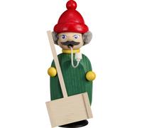 Figure de Brûleur D'Encens Schneeschipper Bxhxt 6x15x6cm Neuf Fumeur Rauchmann