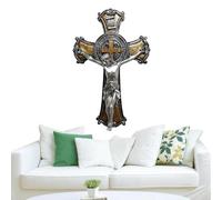 Figure de Croix Jésus | Décoration Religieuse Croix Christ,Ornement Sculpté pour Maison Mariage Noël Pâques Décoration Murale