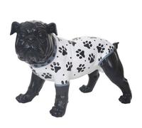 Figure De Décoration Bouledogue 35cm, Sculpture Polyresin, Peint À La Main, Chien, Intérieur/Plein Air Noir