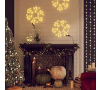 Figure de Flocon de Neige de Noël avec 48 LED Blanc Chaud Décoration vidaXL