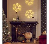 Figure de Flocon de Neige de Noël avec 48 LED Blanc Chaud Décoration vidaXL
