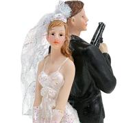 Figure de gâteau couple de mariés agents de décoration de mariage 15,5cm