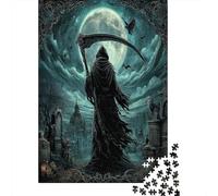 Figure de la Mort Cadeau Unique Décoration Intérieure Art d'horreur Gothique Jeu ÉduChatif Challenge Toy Adultes & Enfants des 14 Ans 38x26cm/1000pcs