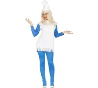 Figure de nain féerique Carnaval Costume Bleu Magie Créative Fantasy World Book Day Aventure Mardi Gras, Taille : 42 - 44 (L) Couleur : Bleu