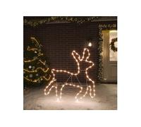 vidaXL Figure de renne de Noël avec 72 LED Blanc chaud 57x55x4,5 cm 343296