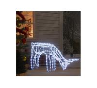 vidaXL Figure de renne de Noël pliable avec 144 LED Blanc froid