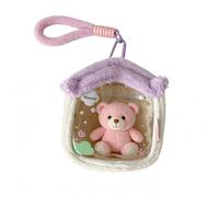 Figure Display Bag - Plush Doll Storage Pouches, Clear Carrying Case Showcase Pocket Vinyl Satchel Transparent Sachet | Charms Sleeve for Travel Shelf Dorm Room Home Anime Convention Toy Collection