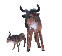 Figure du Gnou - Modèle Animal Réaliste, Jouet Éducatif | Petite Figurine De La Faune pour L'apprentissage des, Décoration De Faveur De La Fête, Collection De Safari Animaux, Affichage De
