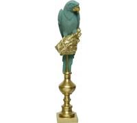 Figure d'un perroquet assis sur un perchoir 45 cm