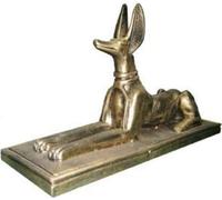 Figure égyptienne chacal Anubis en plastique Grand god of death décoration 23cm