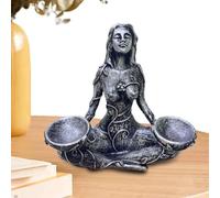 Figure Gaja, Statue de déesse Harz-Mère-Terre-Déesse Sculpture | Figurines de la Terre mère, Base de Boule cristalline, décoration Artistique pour la Maison