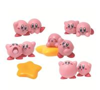 Figure Kirby, Version Q Cute Kirby Action Figures Fabrication À La Main PVC Modèle De Caractères D'anime Statue Collectible Craft Gift (E)