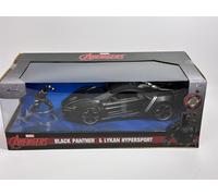 Figure Marvel Avengers Black Panther & Lykan Hypersport 2017 1:24 Jada 253225004