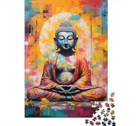 Figure of The Bouddha，Temple Puzzle 1000 Pièces Jouet en Bois Cadeau Unique DécoRation Intérieure Jeu ÉduChatif Challenge Toy pour Adultes Et Enfants À Partir De 12 Ans 1000pcs (75x50cm)