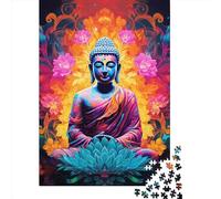 Figure of The Buddha Puzzle 1000 Pièces Cadeau Unique Jeu Éducatif Défi Jouet À De Qualité Supérieure Peinture Art pour Adultes Et Enfants À Partir De 12 Ans 1000pcs (75x50cm)