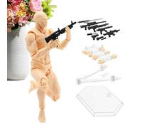 Figure PVC posable - conjointe Mobile, Mannequin d'art Vierge | Fonction de Croquis réglable d'arrêter Le Mouvement, modèle d'action de référence d'artiste Dynamique, Support d'étagère créatif