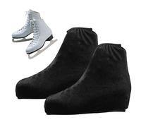 Figure Skate Boot Covers - Flannel Ice Skate Protection Gear for Skaters | Soft Stretch Roller Skatings Boots Covers, Perfect for Performance Practice and Daily Ice Skating Use, Black Velvet