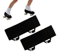 Figure Skate Guards - Universal Black Soft Elastic Protector with Buckle | Hockey Skate Guards for Men Women Skating Boots Travel Practice Training Competition