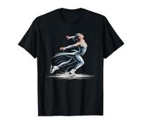 Figure Skating Silhouette Minimalist Sport Elegant Art Ice T-Shirt