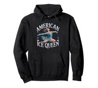 Figure Skating USA American Flag Patriotic Skater Sport Ice Sweat à Capuche