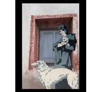 Figure with Dogs at Window Opening