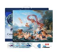 Figured’Art Diamond Painting Broderie Diamant 40x50cm Avec Cadre Toile Tendue Strass Perles Carrés - Le Triomphe de Vénus - Kit Complet 5D DIY Activité Manuelle Loisirs Créatifs Adultes