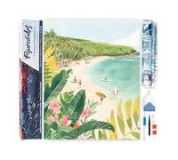 Figured’Art Diamond Painting Broderie Diamant 40x50cm Toile Entière Roulée avec Strass Perles Carrés - Paradis du surf - Kit Complet 5D DIY Activité Manuelle Loisirs Créatifs Adultes