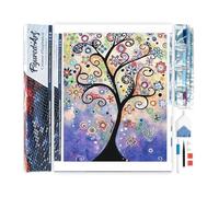 Figured’Art Diamond Painting Broderie Diamant 40x50cm Toile Entière Roulée avec Strass Perles Carrés - Planche de surf sur la plage - Kit Complet 5D DIY Activité Manuelle Loisirs Créatifs Adultes