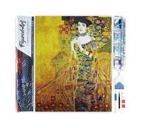 Figured’Art Diamond Painting Broderie Diamant 40x50cm Toile Entière Roulée avec Strass Perles Carrés - Madame Bauer Klimt - Kit Complet 5D DIY Activité Manuelle Loisirs Créatifs Adultes