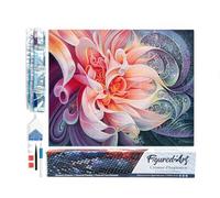 Figured’Art Diamond Painting Broderie Diamant 40x50cm Toile Entière Roulée avec Strass Perles Carrés - Forme de fleurs - Kit Complet 5D DIY Activité Manuelle Loisirs Créatifs Adultes