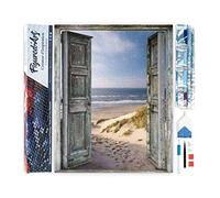 Figured’Art Diamond Painting Broderie Diamant 40x50cm Toile Entière Roulée avec Strass Perles Carrés - Porte ouverte sur la Plage - Kit Complet 5D DIY Activité Manuelle Loisirs Créatifs Adultes