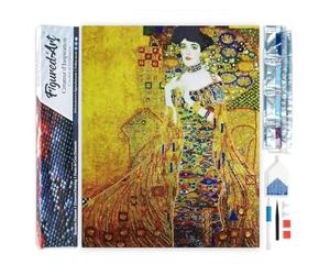 Figured’Art Diamond Painting Broderie Diamant 40x50cm Toile Entière Roulée avec Strass Perles Carrés - Madame Bauer Klimt - Kit Complet 5D DIY Activité Manuelle Loisirs Créatifs Adultes