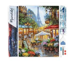 Figured’Art Diamond Painting Broderie Diamant 40x50cm Toile Entière Roulée avec Strass Perles Carrés - La Boutique du Fleuriste Paris - Kit Complet 5D DIY Activité Manuelle Loisirs Créatifs Adultes