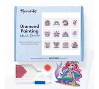 Figured’Art Mini Série Diamond Painting - Coffret Premium 12 toiles de 15x18cm Fantaisie - Broderie Diamant avec Strass Carrés - Kit Complet 5D DIY Activité Manuelle Loisirs Créatifs Adultes