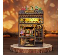 Figured'Art Book Nook Kit - La Boutique des Plantes Enchantées - Maquette à Construire avec Lumières LED - Diorama 3D DIY Serre-Livre pour Bibliothèque Décoration Maison Miniature - Marque Française