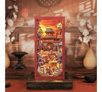 Figured'Art Book Nook Kit - La Légende de Mulan - Maquette à Construire avec Lumières LED - Diorama 3D DIY Serre-Livre pour Bibliothèque et Décoration Maison - Monde Miniature - Marque Française