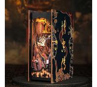 Figured'Art Book Nook Kit - La Légende de Wukong - Maquette à Construire avec Lumières LED - Diorama 3D DIY Serre-Livre pour Bibliothèque et Décoration Maison - Monde Miniature - Marque Française